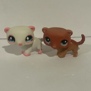 Littles Pet Shop FERRET#520 & #334 - Authentic-set Of 2 - Hasbro LPS